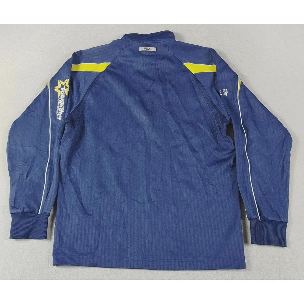 FILA Pullover Youth Small Blue 1/4 Zip Tonobaba Junior High School Japanese
